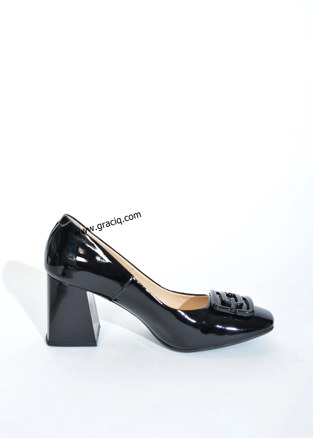 Дамски елегантни обувки с дебел ток 3847
