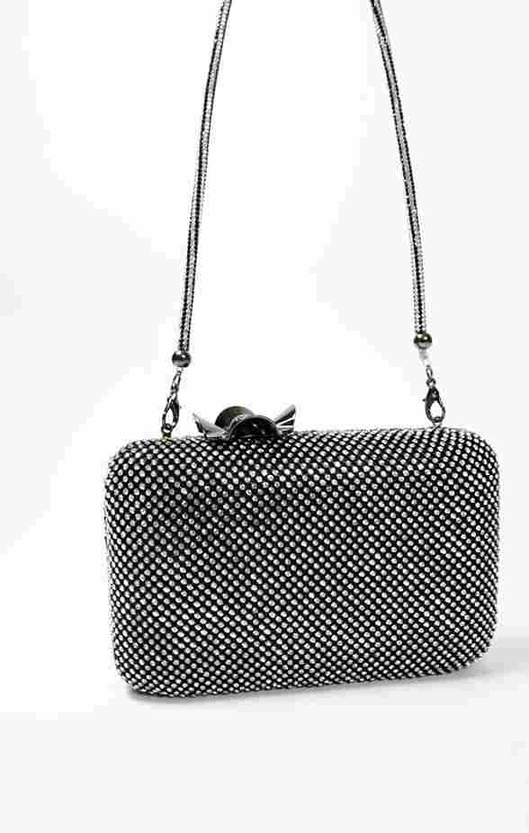 Официална дамска чанта клъч с малка и дълга дръжка