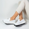 Пролетно летни ежедневни обувки от естествена бяла кожа