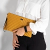Дамска чанта тип плик в цвят горчица SILVER&POLO