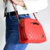 Малка чанта с панделка в червен цвят на SILVER&POLO