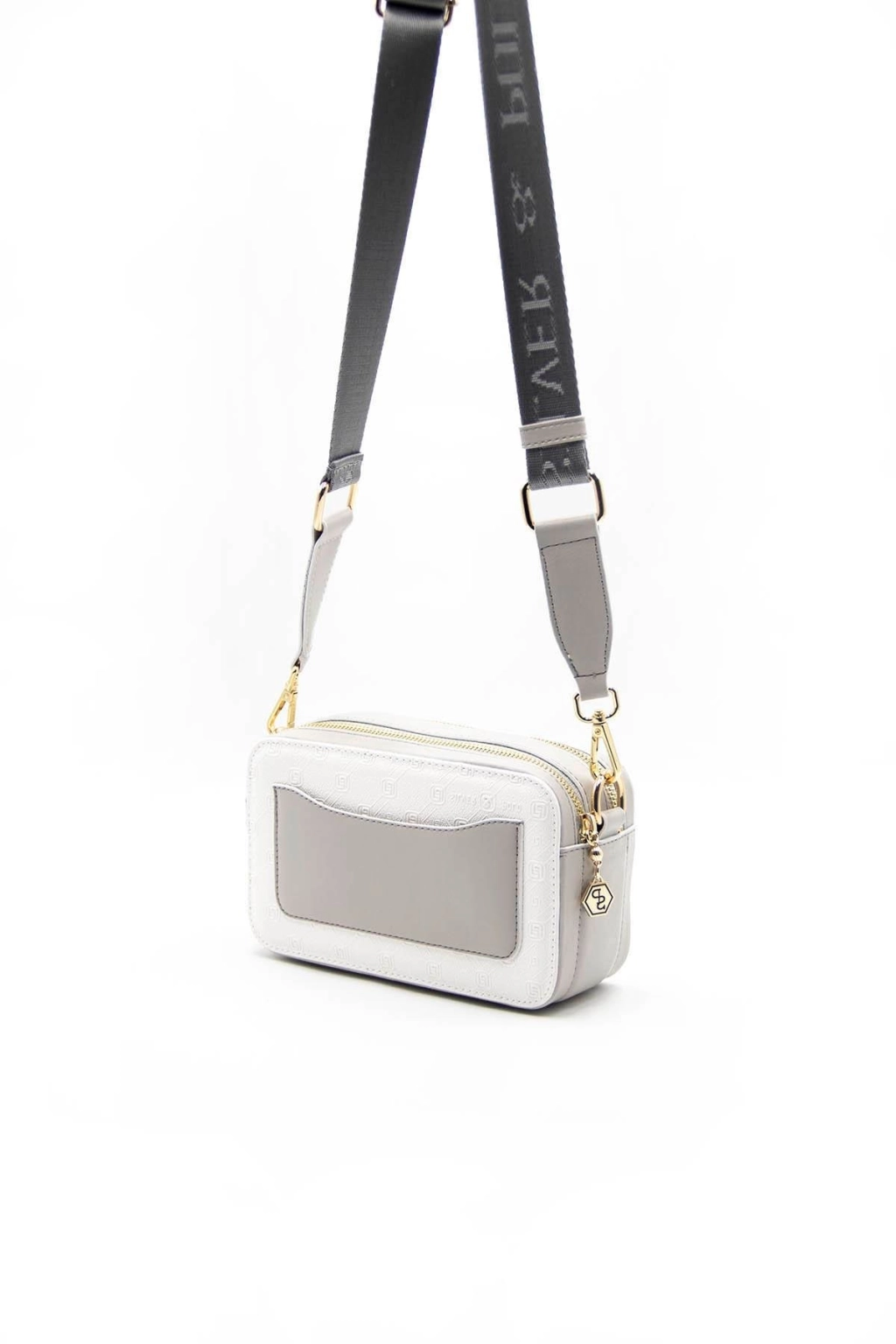 Малка чанта за през рамо в бял цвят SILVER&POLO