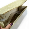 Златна дамска официална чанта тип клъч