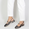 Дамски летни обувки в тъмно сребърен цвят