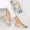Дамски сандали от естествена златна кожа