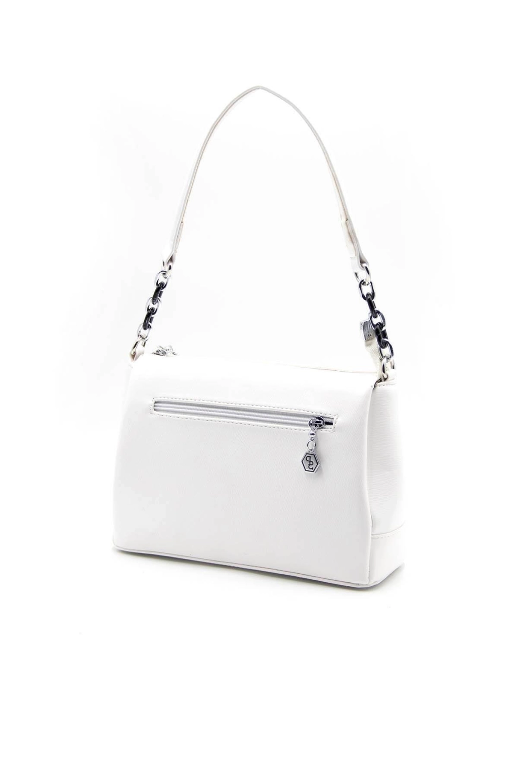 Дамска чанта в бяло от еко кожа SILVER&POLO