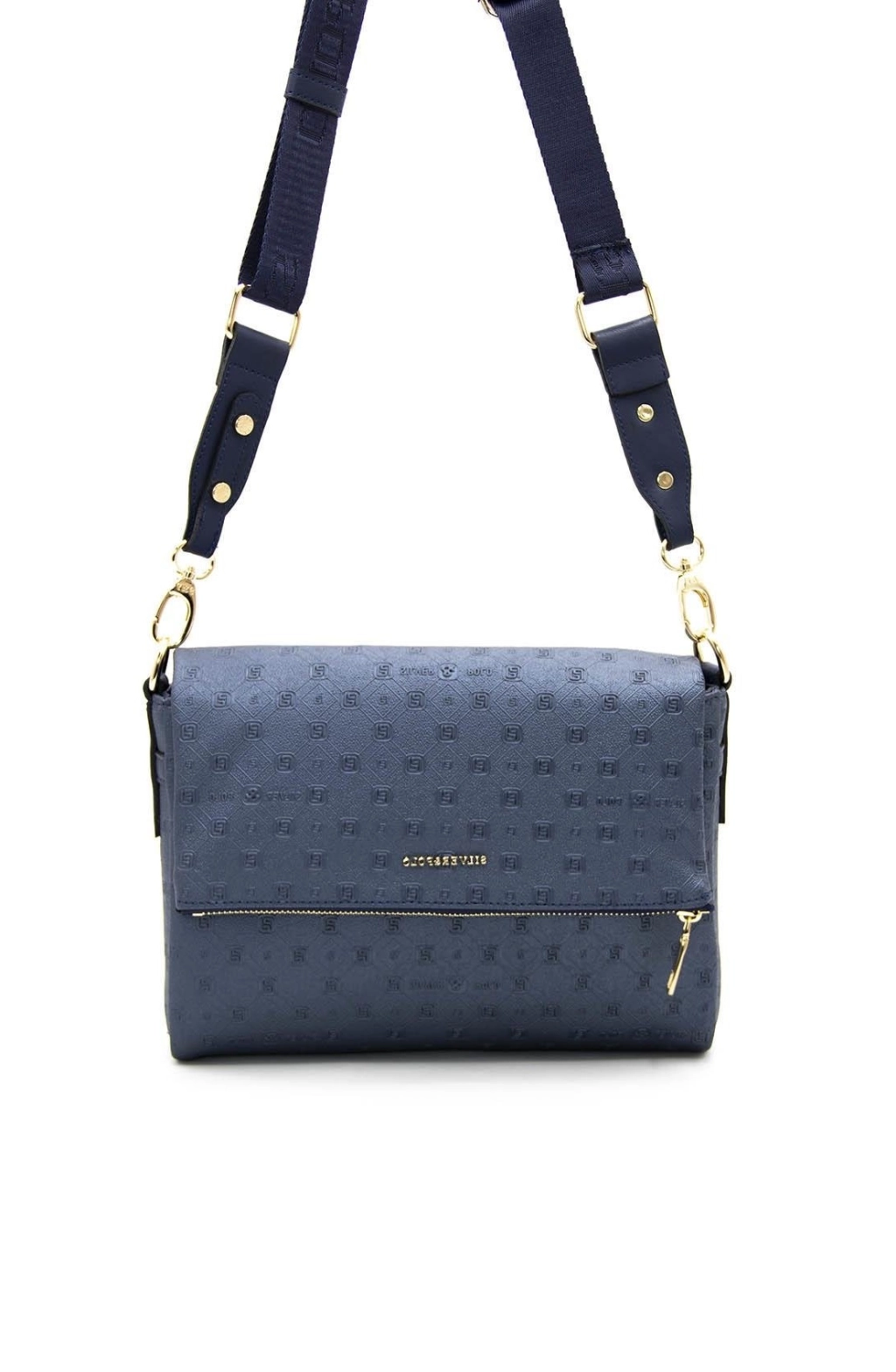 Дамска чанта-тип плик за през рамо в синьо SIlver&Polo
