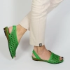 Зелени сандали от естествена кожа