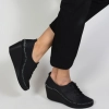 Черни ежедневни обувки на платформа с връзки