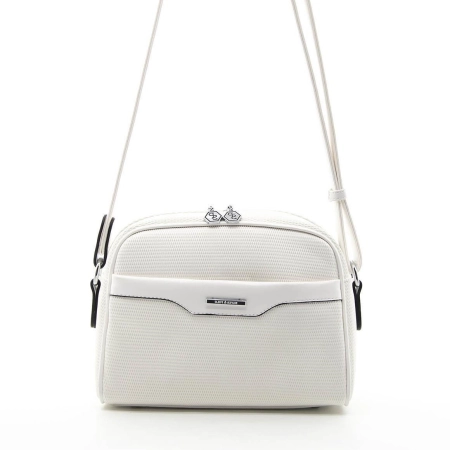 Дамска чанта през рамо в бял цвят на Silver&Polo