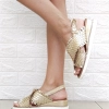 Дамски златни сандали от естествена кожа