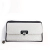 Чанта тип портмоне с дълга дръжка в сребро и черно SIlver&Polo